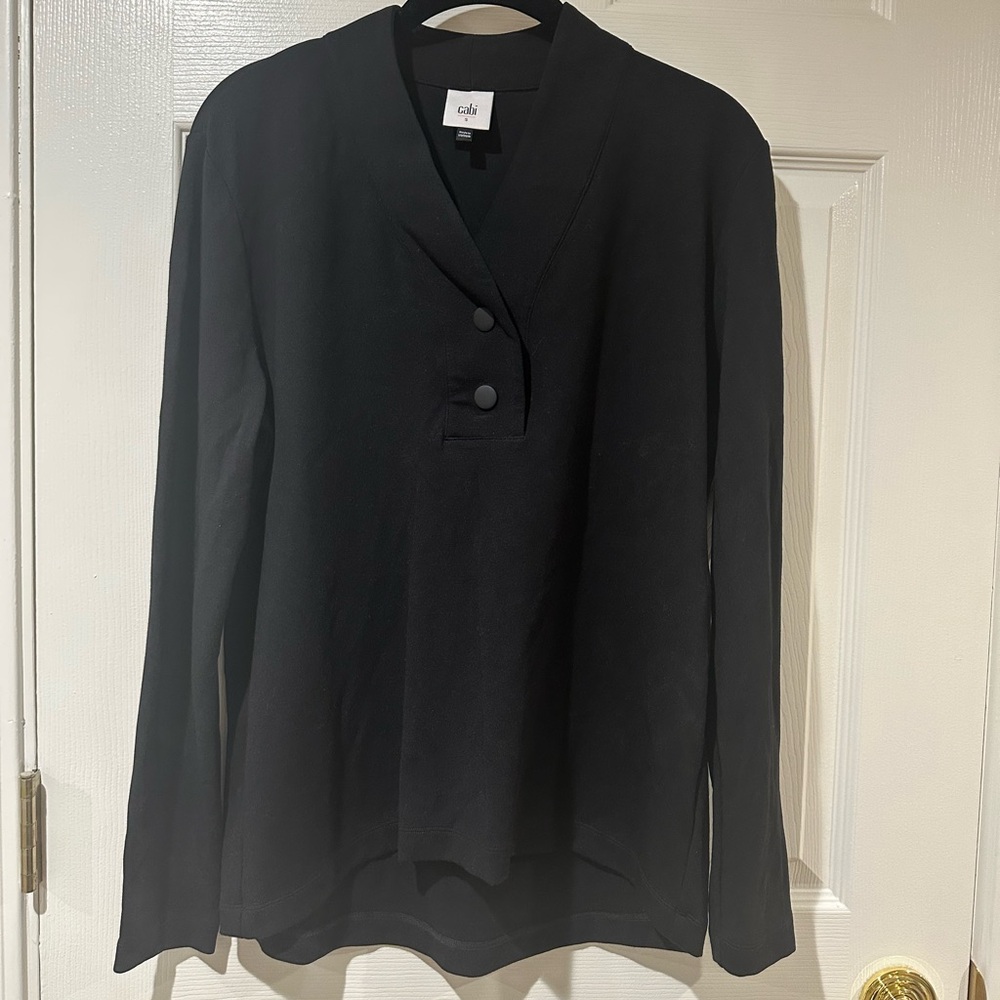 CAbi Black Tunic Top